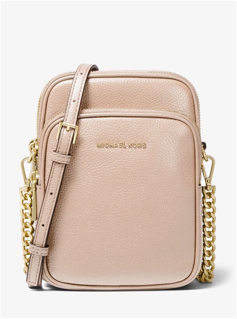 michael michael kors adele medium pebbled leather crossbody bag|michael kors pebbled leather crossbody.